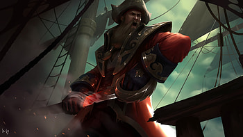 Gangplank, Captivating fanart, Artistic tribute, League of Legends HD wallpaper