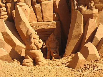 Sand Miners, shapes, sand, mining, figures HD wallpaper