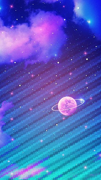 Striped space, atmosphere, sky, stripes, planet, design, outer, pattern, stars HD phone wallpaper
