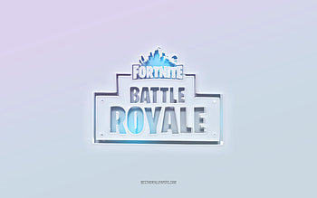 Fortnite Battle Royale logo, cut out 3d text, white background, Fortnite Battle Royale 3d logo, Fortnite Battle Royale emblem, Fortnite Battle Royale, embossed logo, Fortnite Battle Royale 3d emblem, Fortnite HD wallpaper