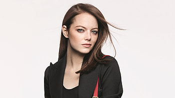 Gorgeous, brunette, Emma Stone HD wallpaper