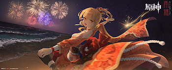 Yoimiya's Radiant Fireworks - Genshin Impact, Yoimiya (Genshin Impact), Genshin Impact HD wallpaper