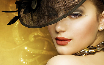 So Beautiful, make up, lips, beautiful, hat, woman HD wallpaper