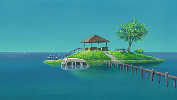 Ponyo anime, Ghibli masterpiece, Beautiful artwork, Imaginative scene HD wallpaper