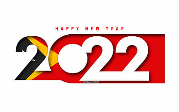 Happy New Year 2022 Timor-Leste, white background, Timor-Leste 2022, Timor-Leste 2022 New Year, 2022 concepts, Timor-Leste, Flag of Timor-Leste HD wallpaper