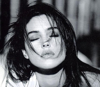 Face, lips, lady, black and white HD wallpaper