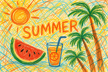 Summer Vibes Ultra – Bright Tropical Refreshment, summer vibes, summer, watermelon, palm tree, orange juice HD wallpaper