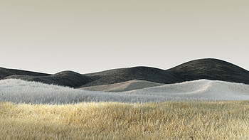 Dry Grass Field Black Sand Mountains Blue Sky Background Nature HD wallpaper