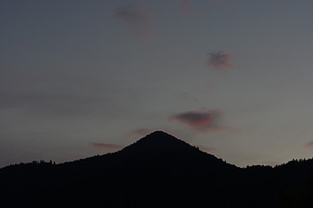 Nature, Sky, Mountains, Twilight, Vertex, Top, Silhouette, Dusk HD wallpaper