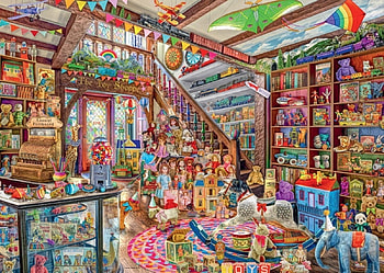 toy shop, retro, houses, toys, vintage HD wallpaper