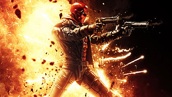 Three Jokers Red Hood Fire Background Superheroes HD wallpaper