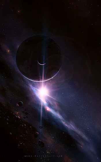 Planets, Universe, Stars, Flash, Asteroids HD phone wallpaper