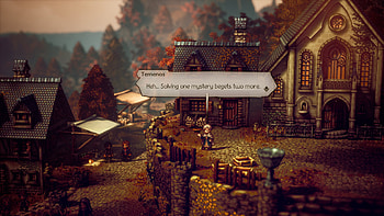 Octopath Traveler II Enchanting Village Scene, video game, Octopath Traveler II HD wallpaper