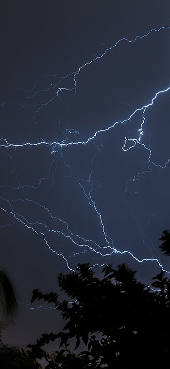 11 , NJ83 thunder bolt, Sky night dark, Thunder HD phone wallpaper