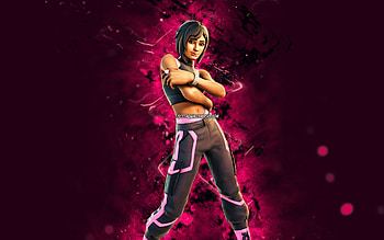 Pop Prodigy, , purple neon lights, Fortnite Battle Royale, Fortnite characters, Pop Prodigy Skin, Fortnite, Pop Prodigy Fortnite HD wallpaper