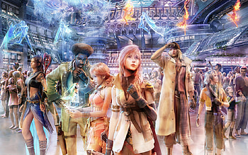 Final_Fantasy, blue, yuna, anime, final fantasy, video games, sky, people HD wallpaper