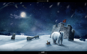 Polar Art, animals, polar, artist HD wallpaper