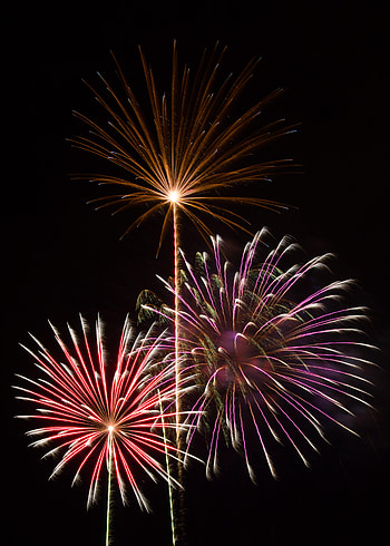 Holidays, Explosions, Shine, Light, Sparks, Holiday, Fireworks, Firework HD phone wallpaper