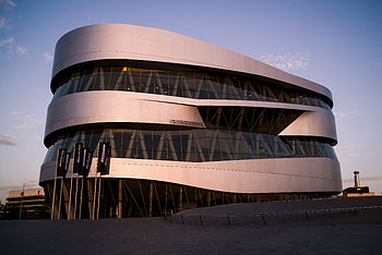 Mercedes-Benz, building, modern architecture HD wallpaper