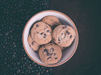 Food, Chocolate, Cookies, Coffee Beans HD wallpaper