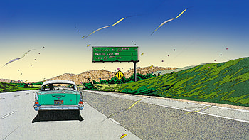 Passing Through Califronia , artist, artwork, digital-art HD wallpaper