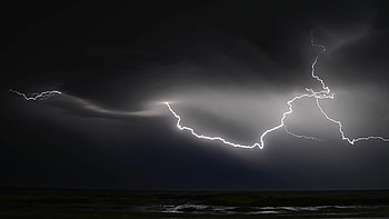 Black and white, , Thunderbolt, Lightning HD wallpaper