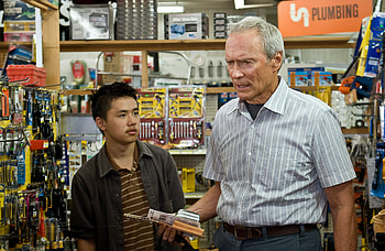 Clint Eastwood and Bee Vang, Gran Torino HD wallpaper