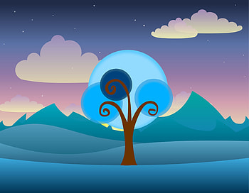 Art, Vector, Wood, Tree HD wallpaper