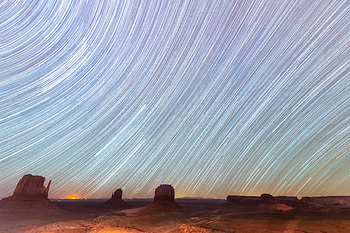Nature, Desert, Rocks, Blur, Smooth, Starry Sky, Long Exposure HD wallpaper