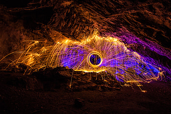 Dark, Shine, Light, Sparks, zelight, Cave HD wallpaper