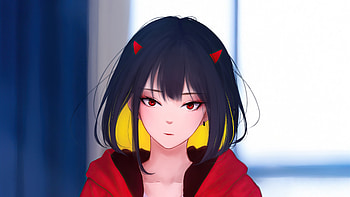 MX Shimmer Red Eyes Anime Girl, anime-girl, anime, artist, artwork, digital-art HD wallpaper