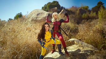 Deadpool And Wolverine Cosplay, deadpool-and-wolverine, superheroes, cosplay HD wallpaper