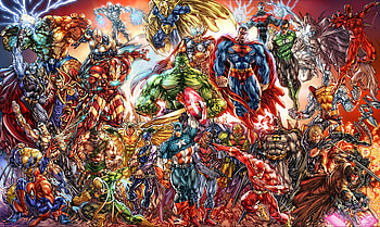75 Marvel vs DC, compilation, Iconic superhero clash, Epic battles HD wallpaper