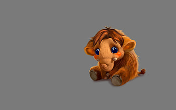 Baby mammoth, fantasy, nefantano, grey, mammoth, cute, baby, toy, children, copil, brown, child HD wallpaper