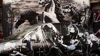 Banksy Crazy Horse, Banksy, Street Art, Streetart, Graffit, Wall Art HD wallpaper