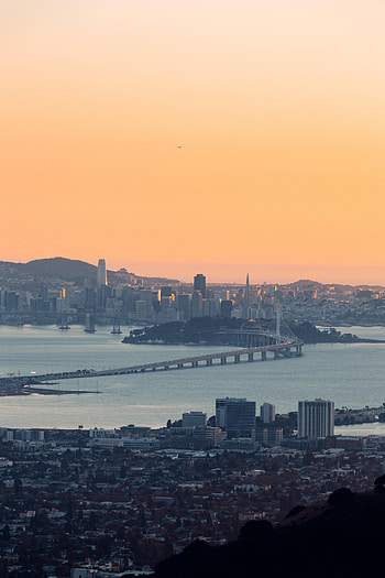 Cities, City, Coast, Skyscrapers, Hills, Port HD phone wallpaper