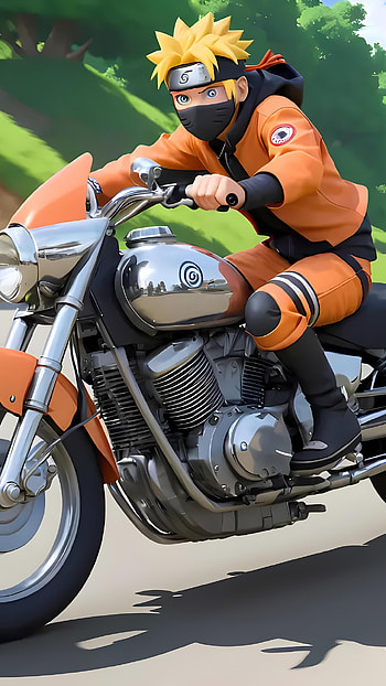 naruto moto, Naruto, Anime, motorcycle HD phone wallpaper