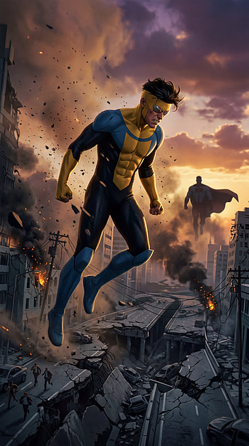 Invincible — City Guardian , superhero HD phone wallpaper