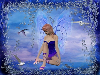 Fairy Blue, fairy, blue, magic, fantasy HD wallpaper
