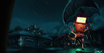 The Funeral , robot, artist, artwork, digital-art, deviantart HD wallpaper