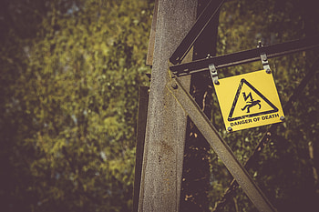 Miscellanea, Miscellaneous, Sign, Frame, Danger, Pylon HD wallpaper