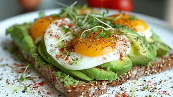 Savory Avocado Toast with Egg, breakfast, avocado toast, egg, healthy eating HD wallpaper