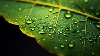 Dew-Kissed Leaf, dew, nature, leaf HD wallpaper