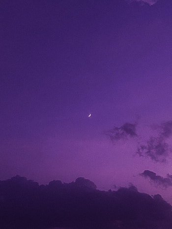 Aesthetic Moon, atmosphere, sky, nature, purple, graphy HD phone wallpaper