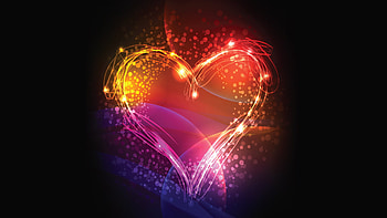 Heart, colorful, lights, abstract HD wallpaper