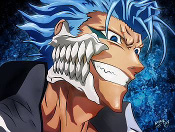 Grimmjow 6th Espada, blue, bleach, anime, hollow, grimmjow, espada HD wallpaper