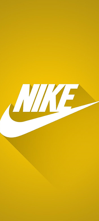 Nike Logo in Yellow, art, , design, , sport HD phone wallpaper