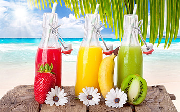 Strawberry, banana, and kiwi, Juice HD wallpaper