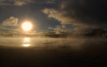 Nature, Sun, Dawn, Fog, Disk, Evaporation HD wallpaper