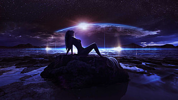 Beautiful mermaid, Enchanting underwater, Mythical creature, Oceanic magic HD wallpaper